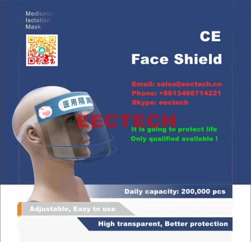 Medical Protective Face Shield, Isolation Mask, CE standard