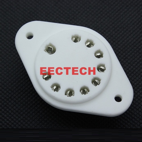 GZC10-B 10pin UK B10B Ceramic Vacuum Tube Socket For FL152 EL152 EL153 Vintage Amplifier DIY Chassis Mount