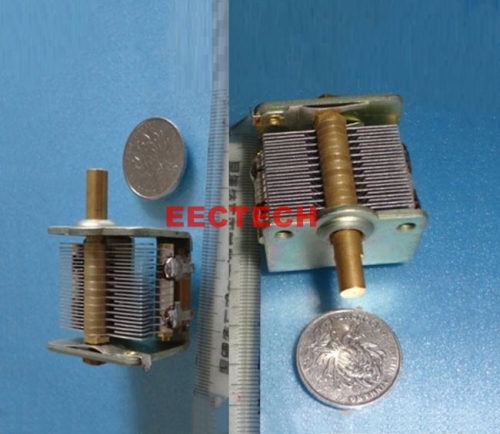 single joint air variable capacitor ECB-1-400, 14pF~400pF/0.5KVdc single-joint adjustable air capacitor 1 piece