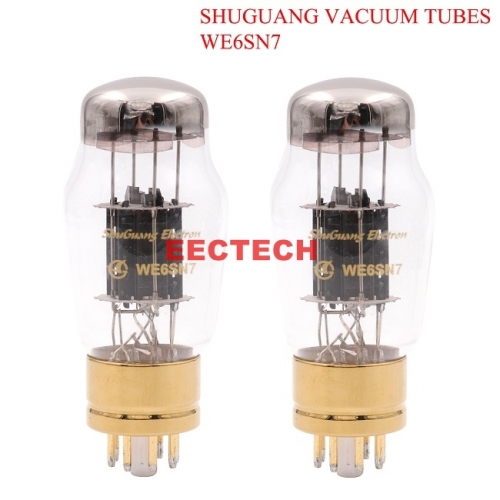 SHUGUANG WE6SN7 Vacuum Tubes Replace 6SN7 CV181 ECC35 6H8C 6N8P Tubes Vintage Hifi Audio Tube AMP DIY Factory Matched (one pairs)