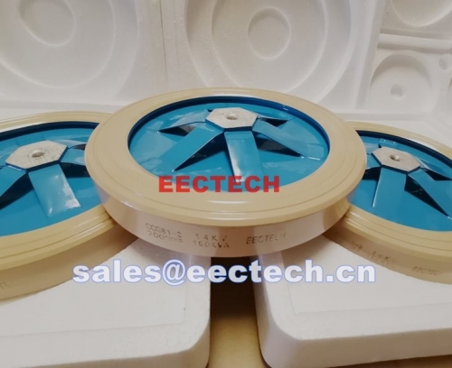 EECTECH CCG81-9, 2500PF, 14KVDC leg-lead ceramic disc capacitor, high voltage RF power capacitor