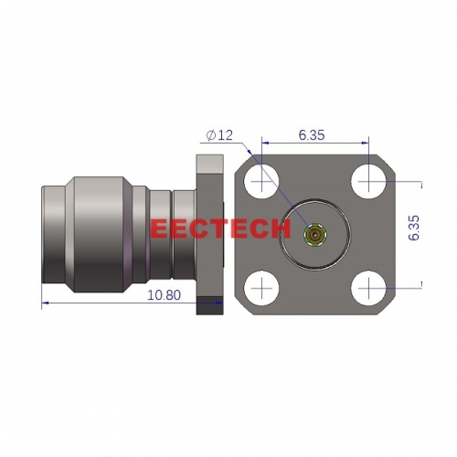 2.4KF4-864564 Detachable Panel Connector, 2.4mm panel type (4-hole plug, socket), EECTECH