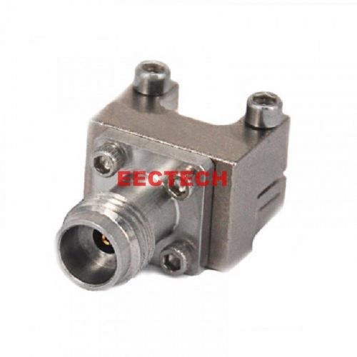 2.4-KFD0830, 2.4mm Female End Launch Connector, 2 Hole Flange, DC-50GHz,Solderless Connector, EECTECH