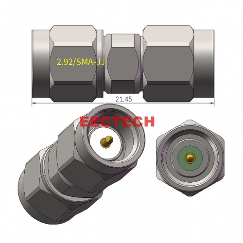 2.92/SMA-JJ Coaxial adapter, 2.92/SMA series converters,  EECTECH