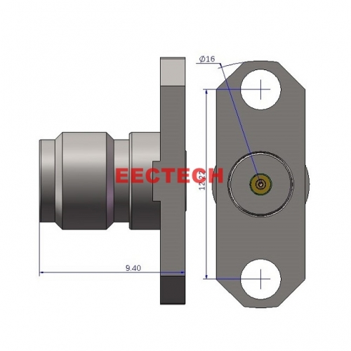 2.92KF2-1016 Detachable Panel Connector, 2.92 series converters, EECTECH