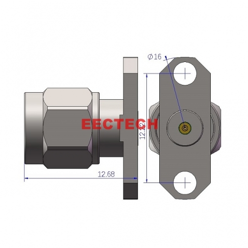 2.92JF2-1016 Detachable Panel Connector, 2.92 series converters, EECTECH