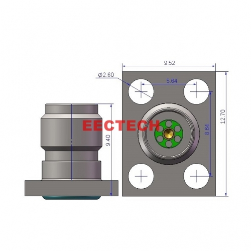 2.92KF4-635 Detachable Panel Connector, 2.92 series converters, EECTECH