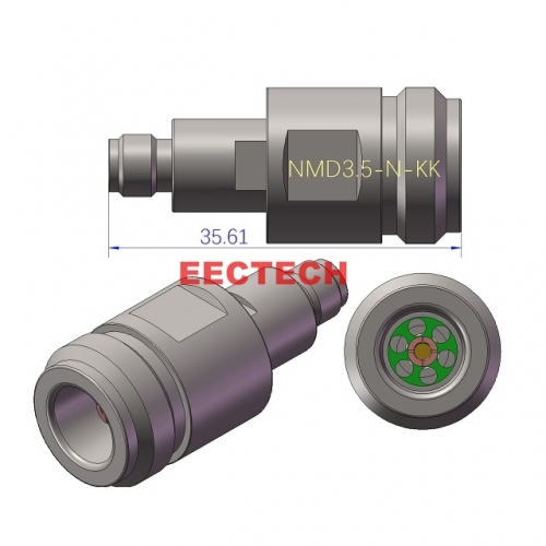 NMD3.5D/N-KK Coaxial adapter, VNA cable test port usage, NMD3.5D series converter,  EECTECH