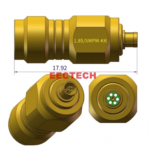 1.85/SMPM-KK Coaxial adapter, 1.85/SMPM series converters, EECTECH