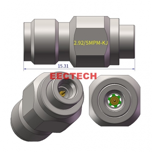 2.92/SMPM-KJ Full detent Coaxial adapter, 2.92/SMPM series converters, EECTECH