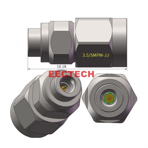 3.5/SMPM-JJ Full detent Coaxial adapter, 3.5/SMPM series converters, EECTECH