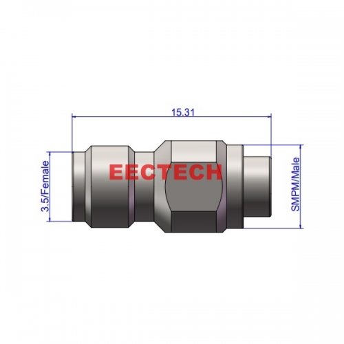 3.5/SMPM-KJS Smooth Bore Coaxial adapter, 3.5/SMPM series converters, EECTECH