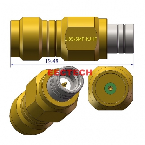 1.85/SMP-KJF Full detent Coaxial adapter, 1.85/SMP Series Converter, EECTECH