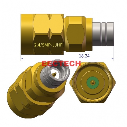 2.4/SMP-JJF Full detent Coaxial adapter, 2.4/SMP Series Converter, EECTECH