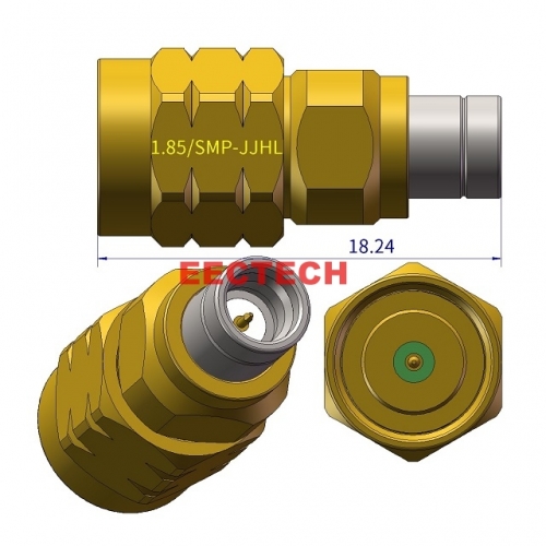 1.85/SMP-JJL Limited Detent Coaxial adapter, 1.85/SMP Series Converter, EECTECH