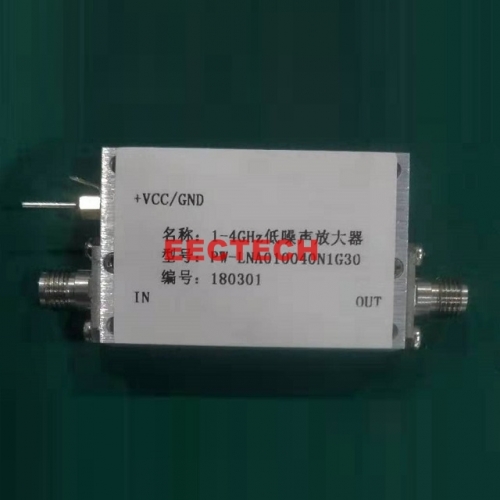 Low Noise Amplifier 1-4GHz ,1.4dB NF, 30dB Gain, EECTECH