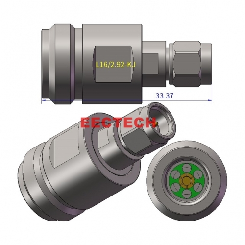 L16/2.92-KJ Coaxial adapter, L16/1.85,2.4,2.92,3.5J series converters, EECTECH