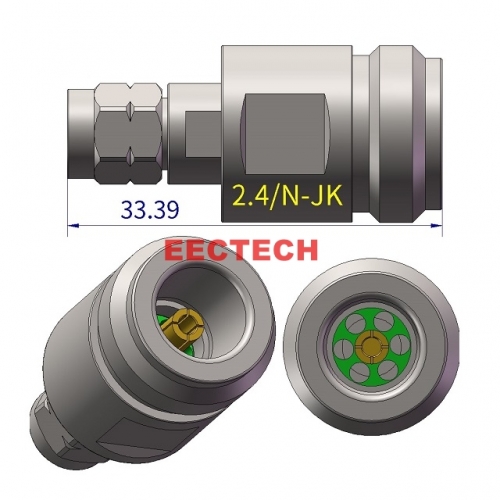 2.4/N-JK Coaxial adapter, 1.85,2.4,2.92,3.5J/N series converters, EECTECH