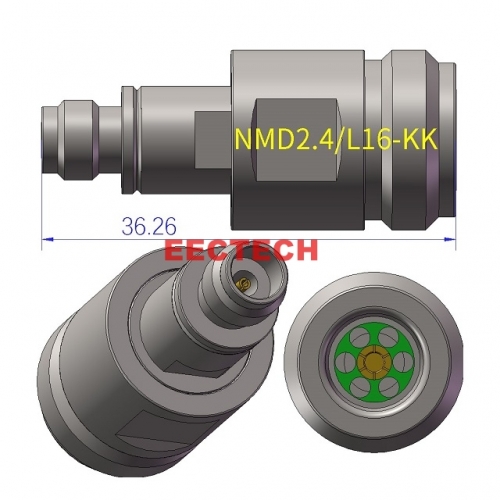 NMD2.4/L16-KK Coaxial adapter, for VNA cable assembly, NMD1.85,2.4,2.92,3.5K/L16 series converters, EECTECH