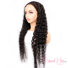 Deep Wave 4x4 5x5 Closure Wig 13x4 13x6 Full Frontal Wig 200% Density Mink Brazilian Diamond Virgin Hair