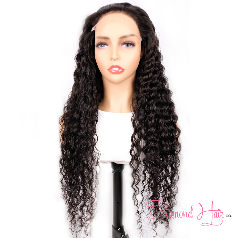 Deep Wave 5x5 Closure Wig 13x4 13x6 Full Frontal Wig 200% Density Mink Brazilian Diamond Virgin Hair