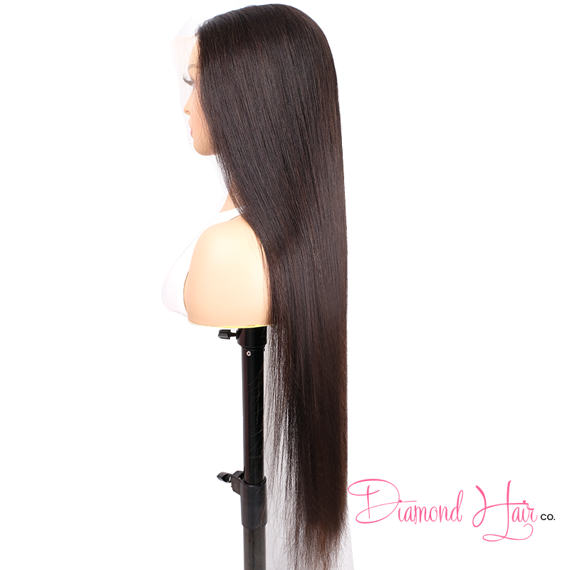 Silky Straight Lace 5x5 Closure Wig 13x4 13x6 Full Frontal Wig 200% Density Mink Brazilian Diamond Virgin Hair