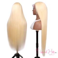 HD Full Lace Wig Blonde #613 Color 150% Density Mink Brazilian Diamond Virgin Hair