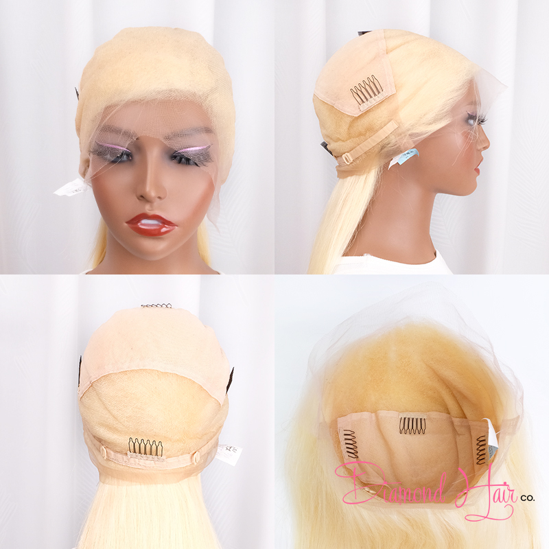 Blonde#613 Color HD Full Lace Wig 150% Density Mink Brazilian Diamond Virgin Hair