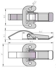 Stainless Steel Polished Machinery Catch Toggles