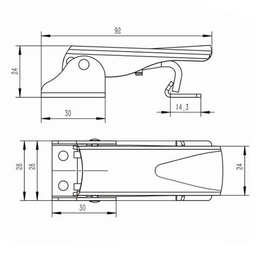 Stainless Steel Draw Latch/Adjustable Toggle Latch/Electropolished