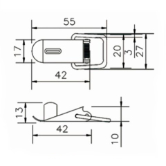 Spring Loaded Draw Latch/Toolbox Hasp Latch Lock