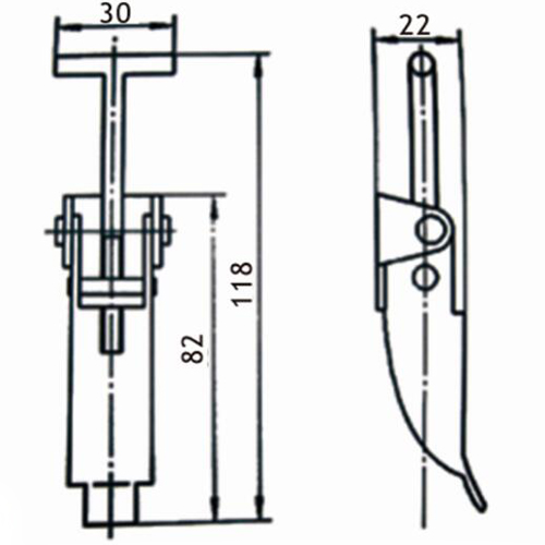 Spring Loaded Draw Toggle Latch Iron Catch