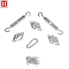 Stainless Steel Adjustable Square Sun Shade Sail Hardware Kits