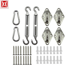 Stainless Steel Adjustable Square Sun Shade Sail Hardware Kits