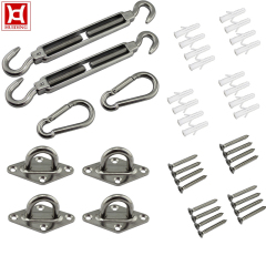 Heavy Duty Marine Grade Stainless Square Sun Shade Sail Hardware Kits