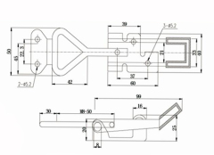 4003 Wholesale Stainless Steel Toggle Latch Lock Heavy Duty Stainless Large Toggle Latch