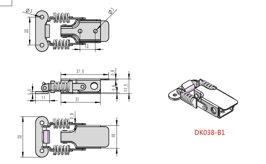 spring loaded toggle latch