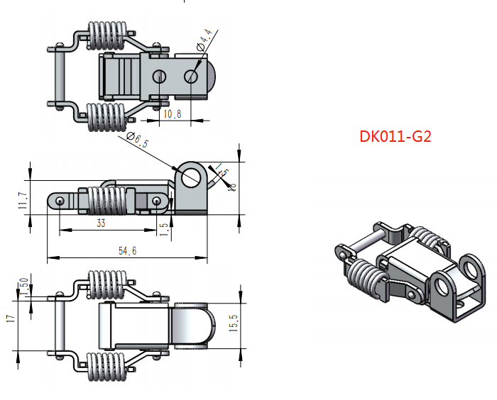 DK011G2 Spring Claw Toggle Latch