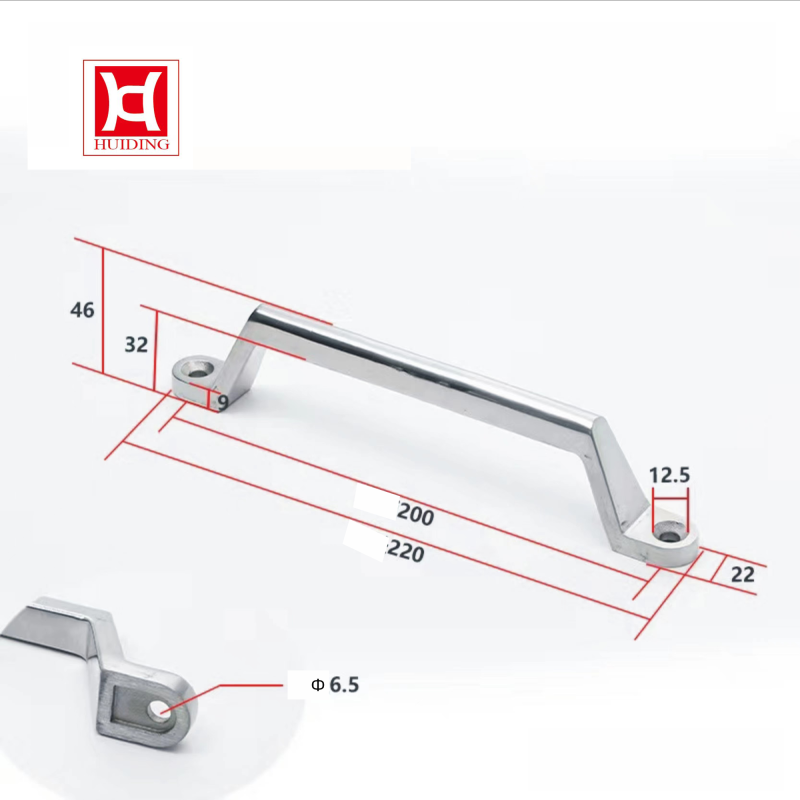 L30106 Length 220mm Die Cast SS304 Stainless Steel Industrial Door Handle