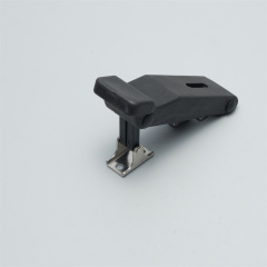 DK091G1 Black Rubber Draw Latch With Keyhole