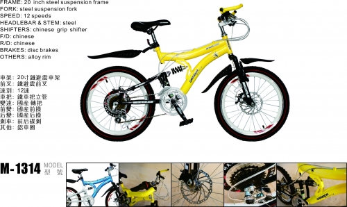 Free gift for environmental protection with suspension bicycle