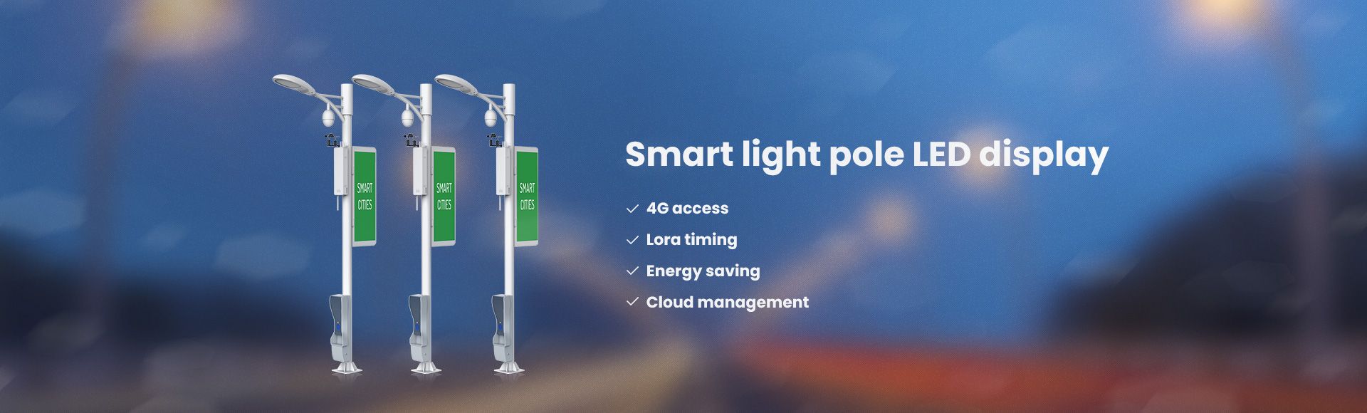 HXTECH SL smart light pole LED display