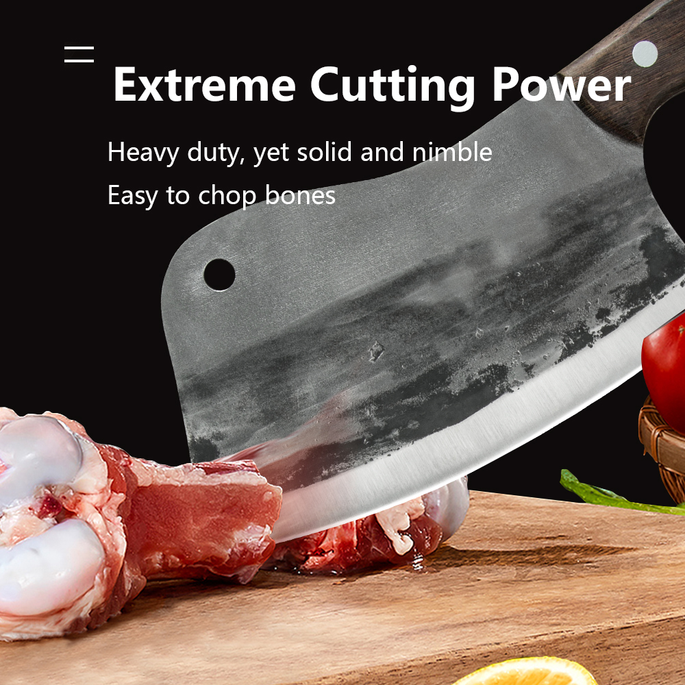 XYj 7.5 Inch Hand Outdoor Hunting Bone Chopping Butcher Knife
