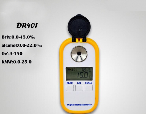 Digital refractometer for grape wine brewing