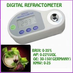 Pocket Digital Refractometer 0-35% brix,0-22%VOL,30-150 Oe Special for Grape Wine