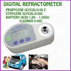 Pocket Digital Refractometer antifreeze,battery,cleaning liquid with Centigrade scales