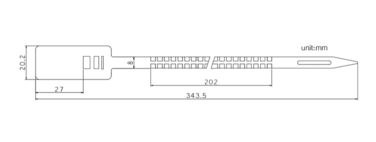 Guaranteed Quality Tamper Resist Plastic Seal Lock CAD