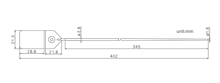 Truck onetime security insert plastic seal CAD