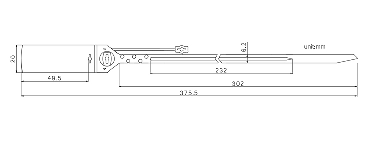 Tamper proof lock disposable plastic seal safety plastic seal CAD