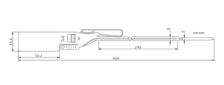 Security electrical meter plastic Seal cad